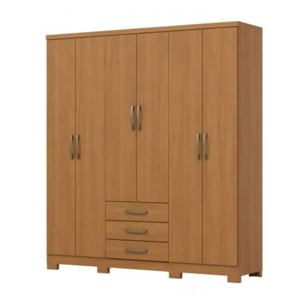 Placar Henn Caju 6 Puertas 200 X 180 X 46 Cm DA136-214 Cinamomo