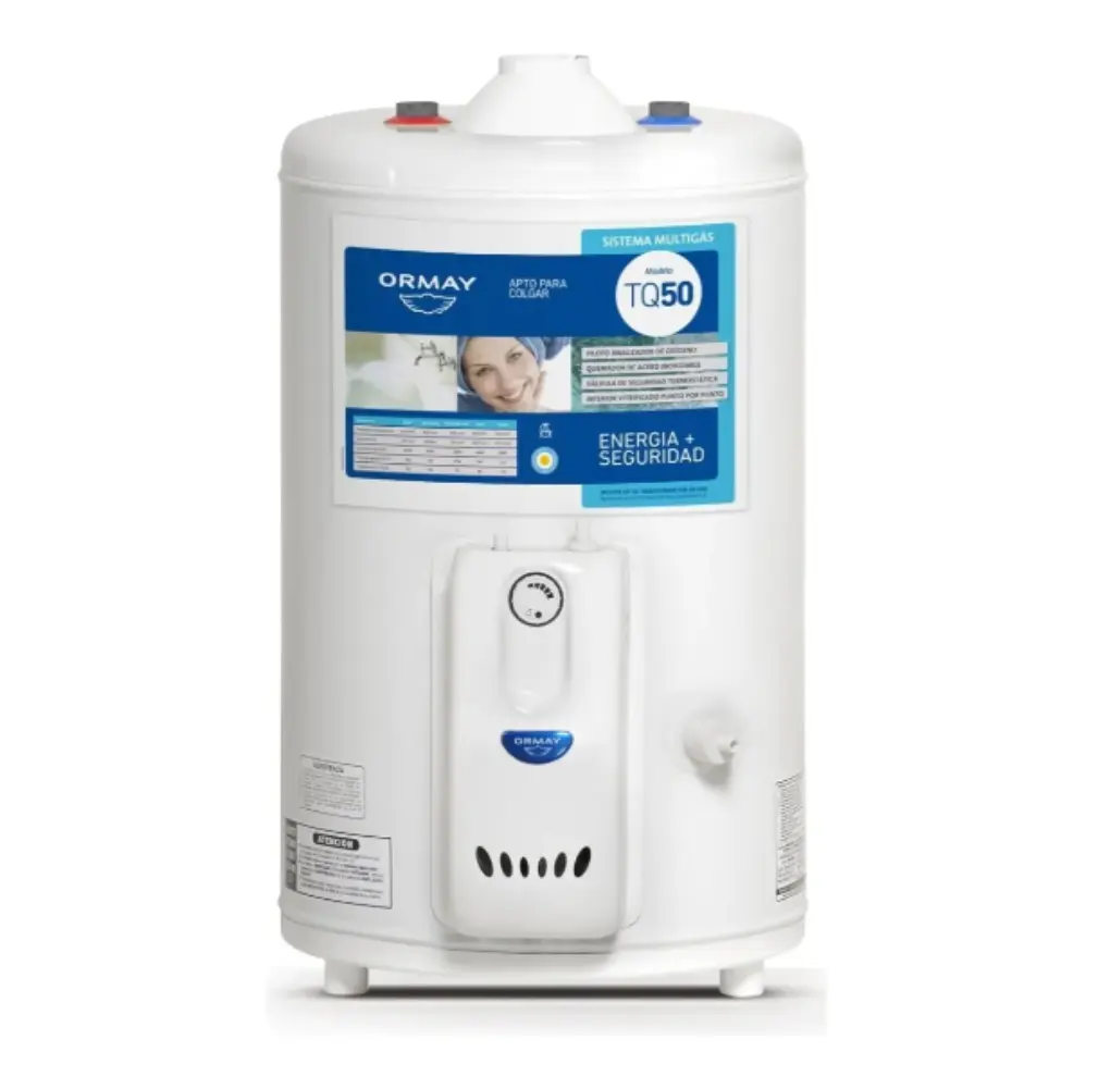 Termotanque Ormay 50 Lts a Gas Conexion Dual - Alta Recuperacion