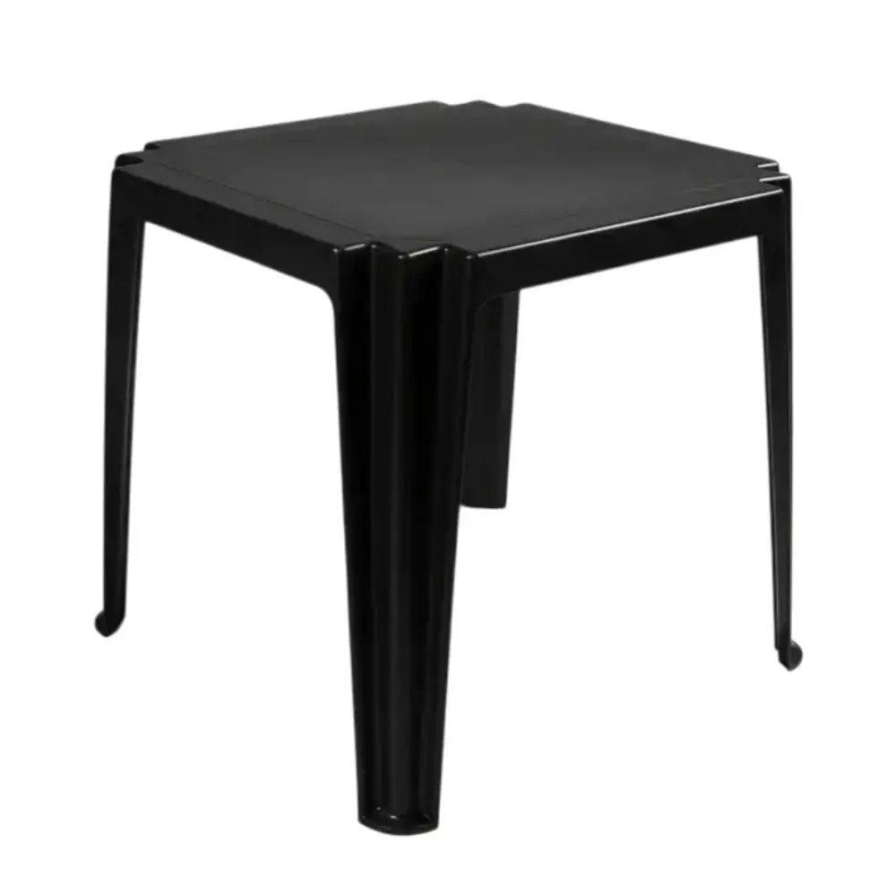 Mesa Quality Cuadrada Monocasco 70x70 Cm Plastico Negra