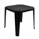 Mesa Quality Cuadrada Monocasco 70x70 Cm Plastico Negra