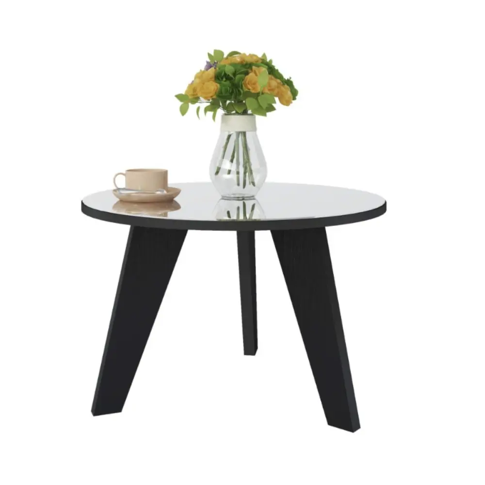 Mesa Bulk de Living 11140 España Con Espejo Negro