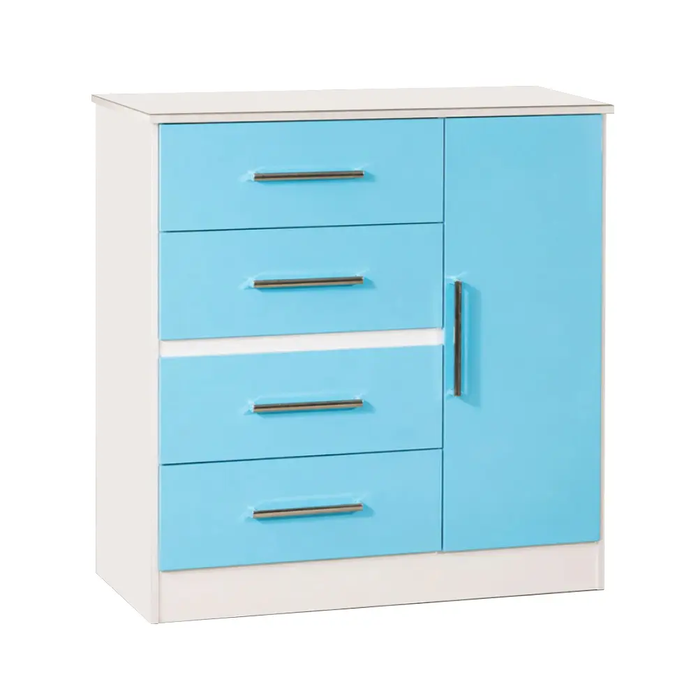 Chifonier Maximo 1 Puerta Y 4 Cajones 68011 Infantil-Celeste