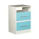 Mesa De Luz Maximo 2 Cajones 68021 Infantil-Celeste