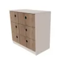 Comoda EMC 3 Cajones Juvenil COMJUVB-NA - Blanco/Naranja