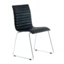 Sillon Rolic de Oficina Trineo Line Visitor Cromado