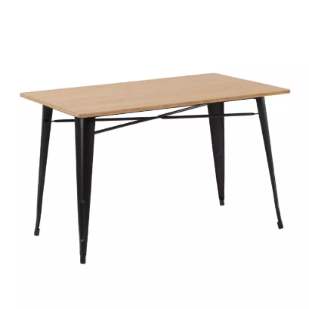 Mesa Bulk Tolix 78700 120X80 Madera Bambu/Metal