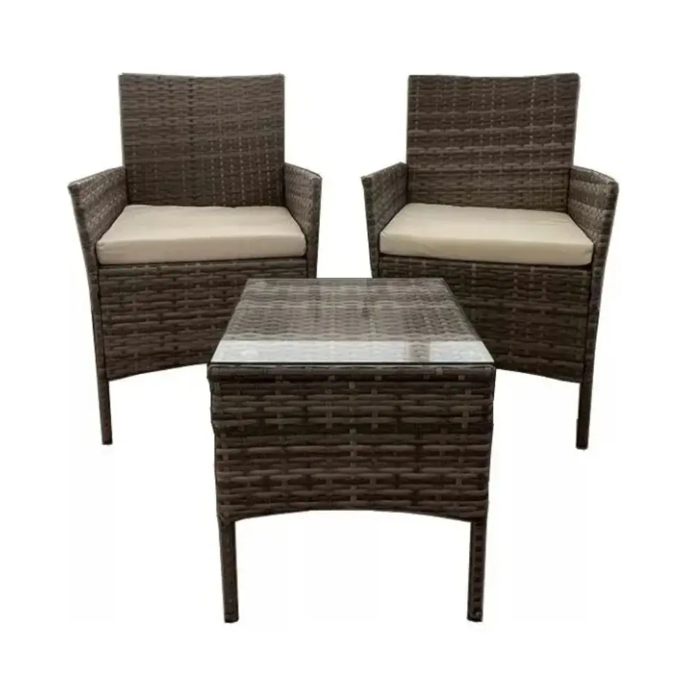 Set Delos Varadero Rattan 2 Sillones + Mesa -PRA01