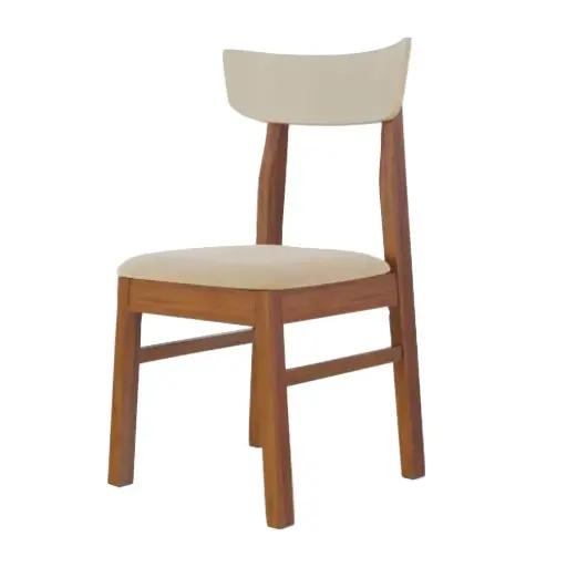 [MU1403CA] SILLA INMACOL MEDITERRANEO CURVA TAPIZ. RESP-BCO 0.45X0.9CM 140-3 CASTANO