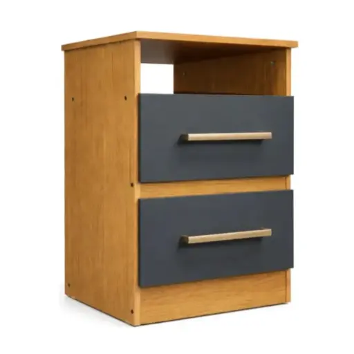 [MU57010GT] MESA DE LUZ MAXIMO 2CAJ 4704 GRAFITO-TECA