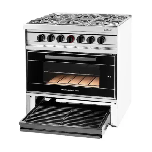 [517GEV] COCINA SOL REAL MINI 6H 517-GEV VP VISOR C/PARRILLA REJA FUNDICION