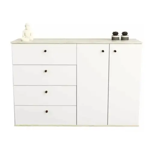 [MU7009NCE] Bahiut Tables 7009 130 Cm 2 Puertas / 4 Cajones Nevado/Everest