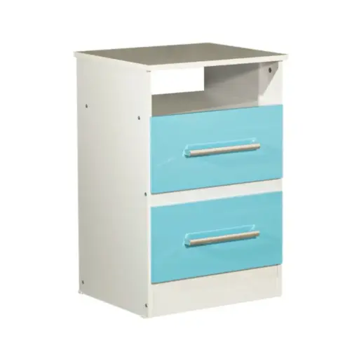 [MU68021] Mesa De Luz Maximo 2 Cajones 68021 Infantil-Celeste