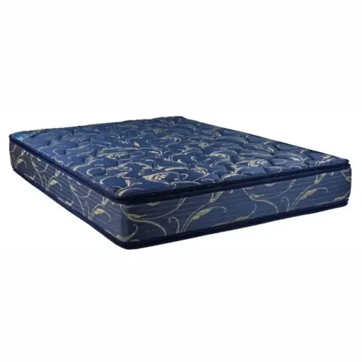 [CH140P] Colchon Taurus 140 Gold Jackard Con Pillow Gris/Azul