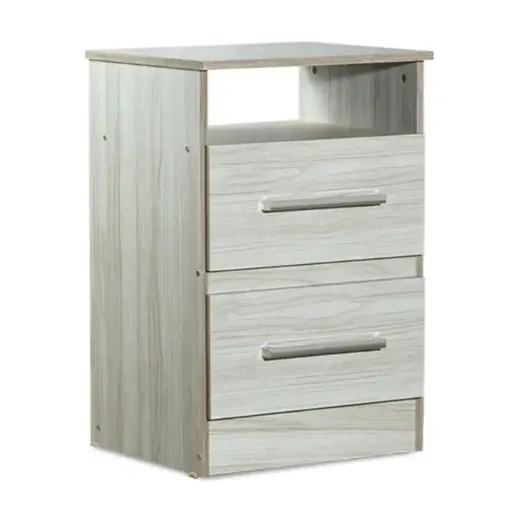 [CH57007] Mesa de Luz Maximo 2 Cajones 4704 Marfil