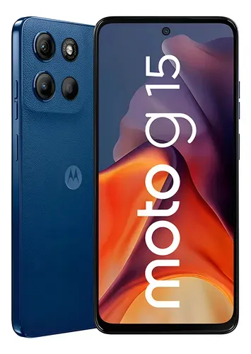 [840023291111] CELULAR MOTOROLA G15 4GBRAM 128GB XT2521 AZUL