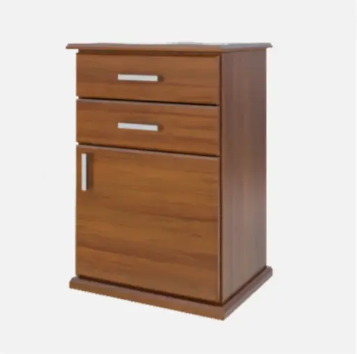 [MU1323C] Mesa de Luz Inmacol Corpus 2 Cajones 1 Puerta 132-3 Castaño