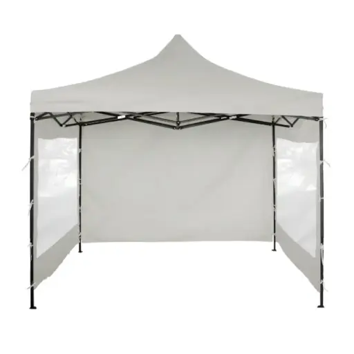 [7799111698345] Gazebo Philco GAP3X3WWAP 3x3 Mts. Con Pared Estructurado Aluminio Blanco
