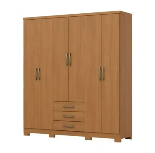 [DA136214] Placar Henn Caju 6 Puertas 200 X 180 X 46 Cm DA136-214 Cinamomo