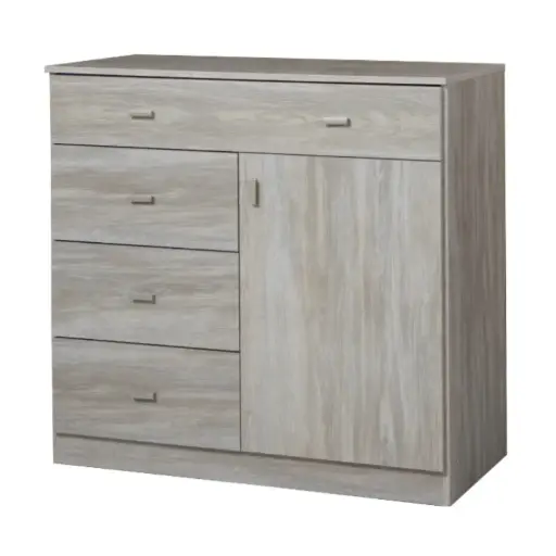 [MU36208228] Comoda Ricchezze Piu Pack 4 Cajones - 1 Puerta Fresno - Blanco
