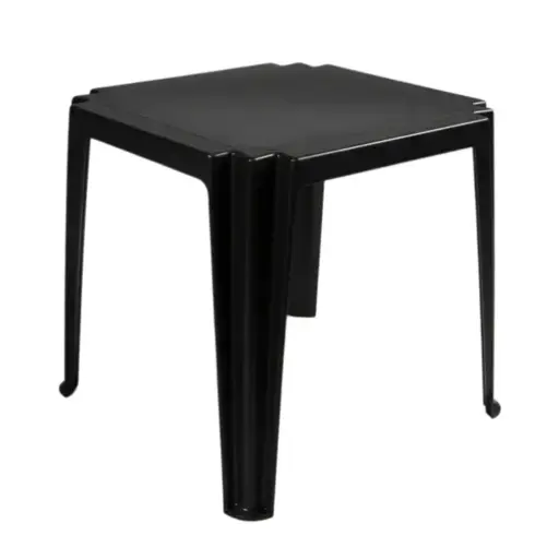 [41750] Mesa Quality Cuadrada Monocasco 70x70 Cm Plastico Negra
